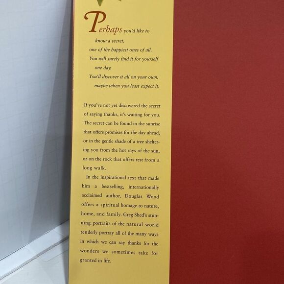 The Secret Of Saying Thanks By Douglas Wood Children's Hard Cover Book - Picture 6 of 12